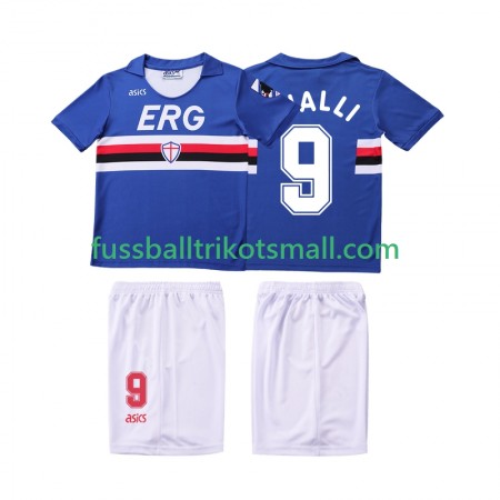 Fußballtrikots Sampdoria VIALLI 9 1991 Retro Kinder 1990 Kurzarm Heimtrikotsatz kaufen